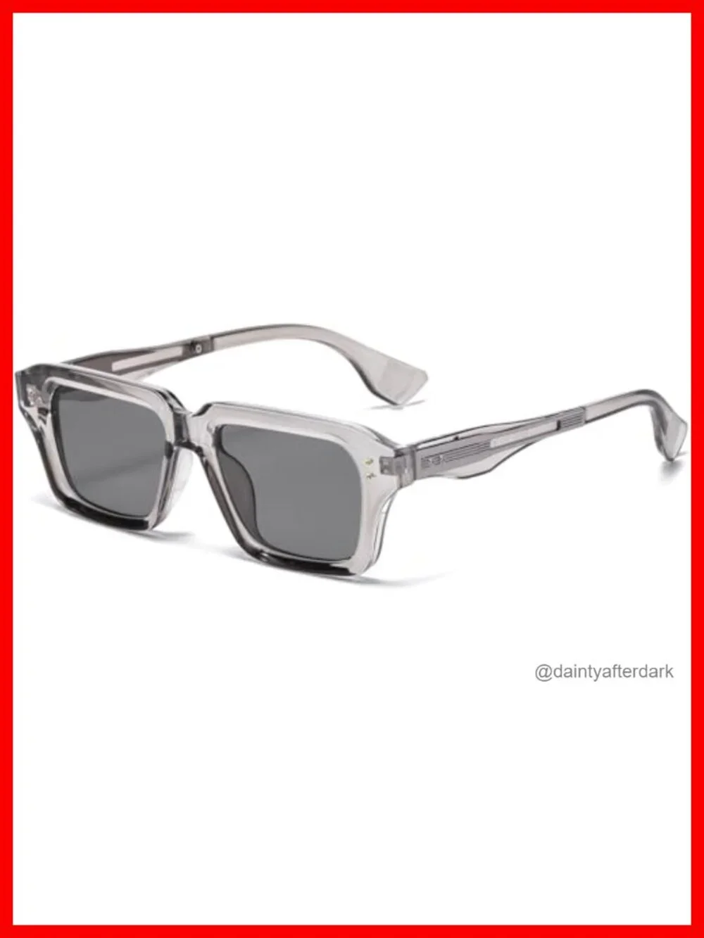 Rectangular Square Frame Sunglasses UV400 Protection Retro Shades